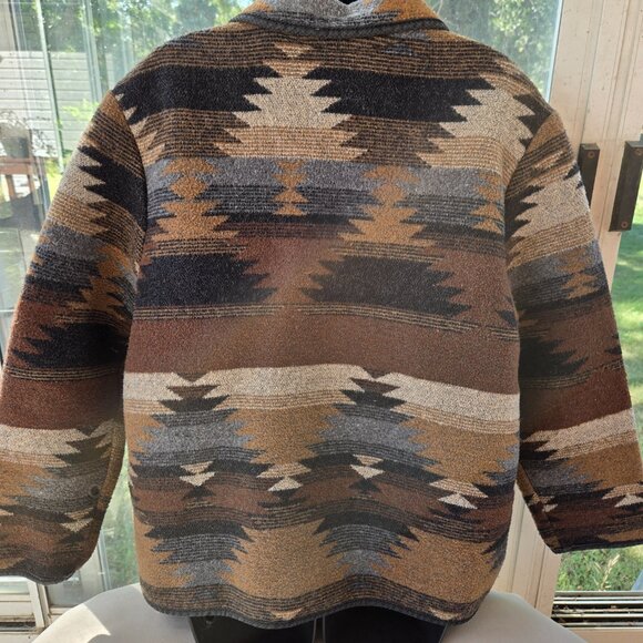 Nomadic Traders Co NTCO Southwestern wool blend button up jacket L - Picture 2 of 8